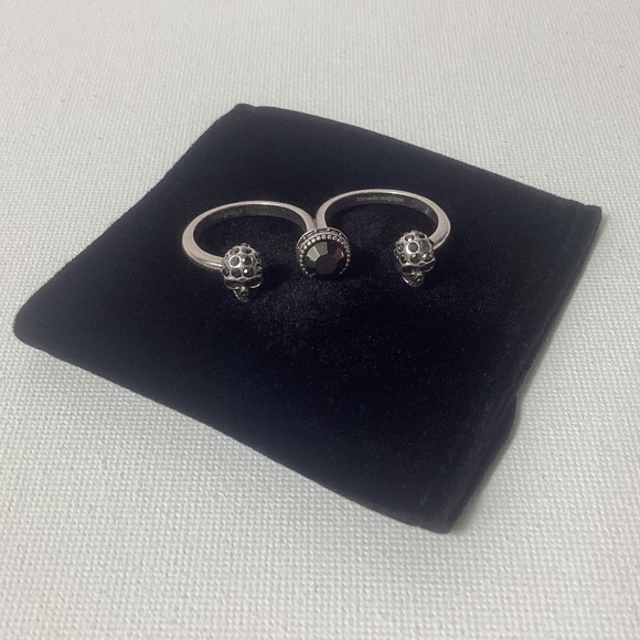 Alexander McQueen Adjustable Silver Skull Ring - Picture 1 of 3